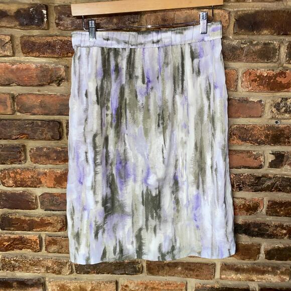 NWT Chico's Watermark Pull-On Printed Midi Skirt Women's size 0/4/Small - Picture 4 of 5